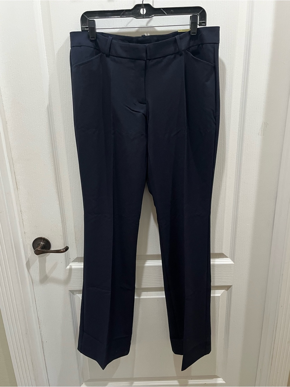 Worthington Navy Straight-Leg Dress Trousers Navy Blue